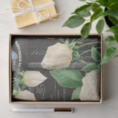 Romantic White Rose Ephemera Collage Tissue Paper Tissuepapier (Geschenk)