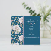 Romantic White Rose over de blauwe bruiloft websit (Staand voorkant)