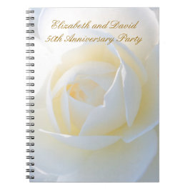 Romantic White Rose Party-planningsnotebook Notitieboek