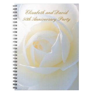 Romantic White Rose Party-planningsnotebook Notitieboek