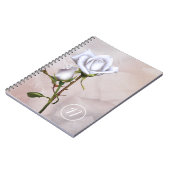 Romantic White Roses Elegant Floral Shabby Chic Notitieboek (Linkerzijde)