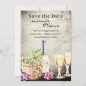 Romantic  wijnbouw bruiloft save the date (Voorkant)