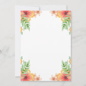 Romantic Wildbloemen Waterverf Floral Wedding Kaart (Achterkant)