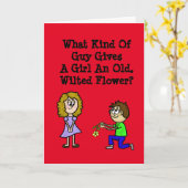 Romantic Wilde Bloemkaart Kaart (Gele Bloem)