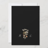 Romantic Wildflower Frame Wedding Invitation Kaart (Achterkant)