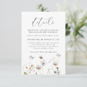 Romantic Wildflower Wedding Enclosure Kaart (Staand voorkant)