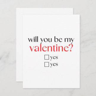 Romantic Will You Be My Valentine Card for Her Feestdagenkaart