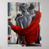 Romantic Wine Embrace Poster (Voorkant)