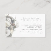 Romantic Winter Floral Bouquet Visitekaartje (Achterkant)