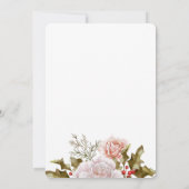 Romantic Winter Floral en Evergreens Wedding Kaart (Achterkant)