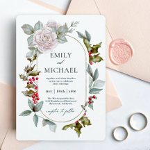Romantic Winter Floral en Evergreens Wedding