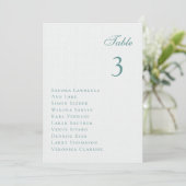 Romantic winter forest Wedding Table Seating Card Kaart (Staand voorkant)