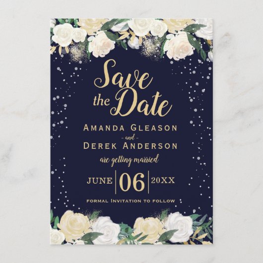 Romantic Winter Photo Save the Date (Voorkant)