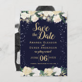 Romantic Winter Photo Save the Date (Voorkant / Achterkant)