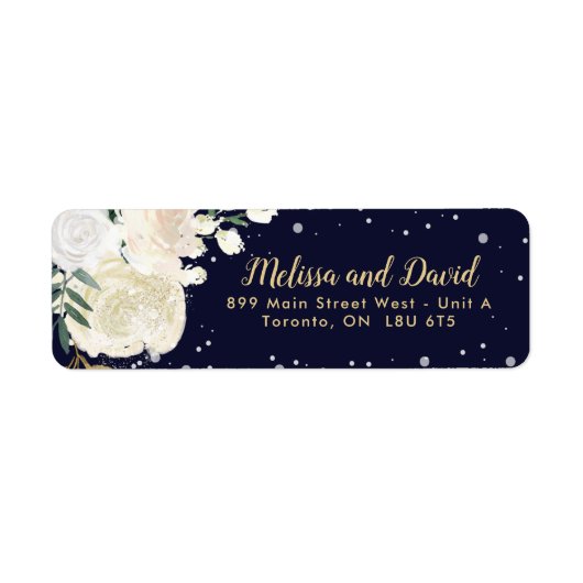 Romantic Winter Return Address Labels (Voorkant)