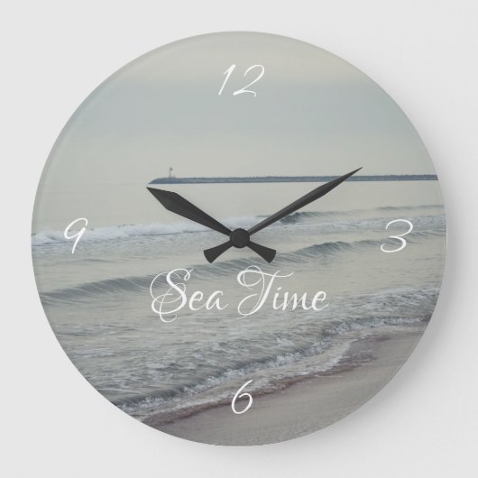 Romantic winter seascape grote klok (Voorkant)