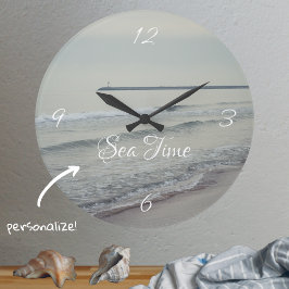 Romantic winter seascape grote klok