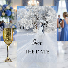 Romantic Winter Wonderland Save the Date Card
