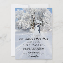 Romantic Winter Wonderland Weddenschap Kaart