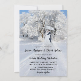 Romantic Winter Wonderland Weddenschap Kaart