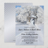 Romantic Winter Wonderland Weddenschap Kaart (Voorkant / Achterkant)