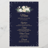 Romantic Winter Wonderland Wedding Menu (Voorkant)