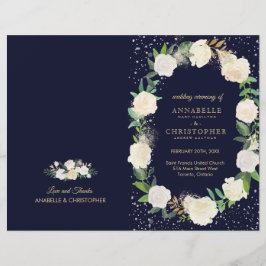 Romantic Winter Wonderland Wedding Programs