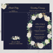 Romantic Winter Wonderland Wedding Programs (Voorkant / Achterkant)