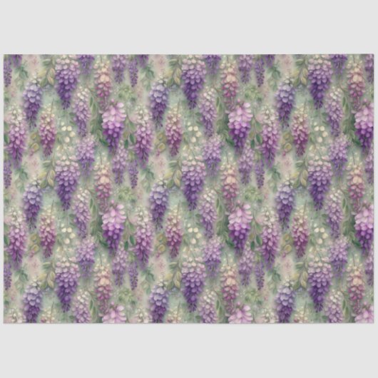 ROMANTIC WISTERIA DECOUPAGE TISSUE PAPER TISSUEPAPIER (Voorkant)