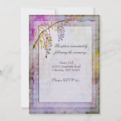 Romantic Wisteria Wedding Invitation Kaart (Achterkant)