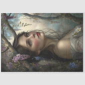 Romantic Wisteria Woman Portrait Decoupage Tissuepapier (Voorkant)