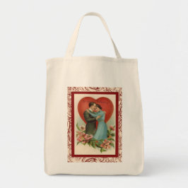 Romantic Woman and Man in Valentine heart Tote Bag