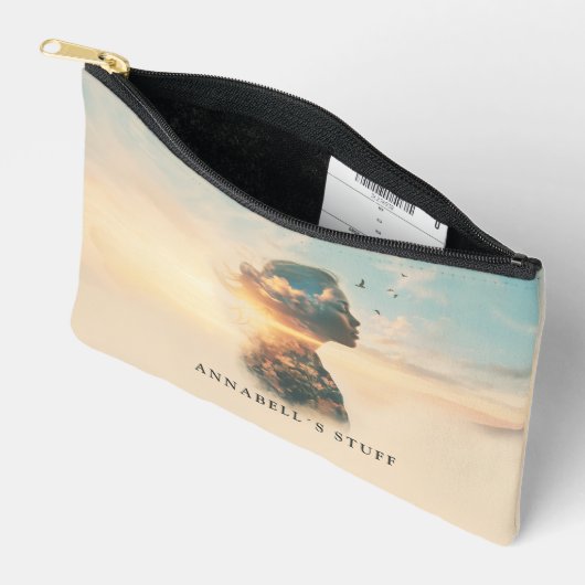 Romantic Woman Nature Silhouette Custom Etui (Open)