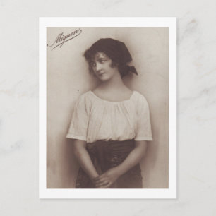 Romantic Woman Portret Briefkaart