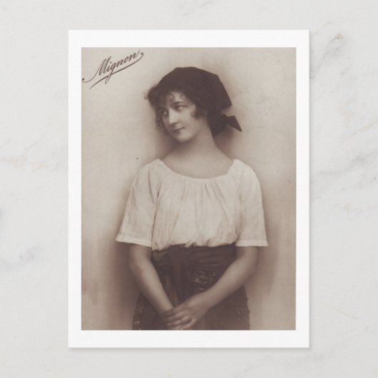 Romantic Woman Portret Briefkaart (Voorkant)