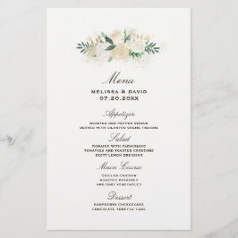 Romantic Woodland Wedding Menu