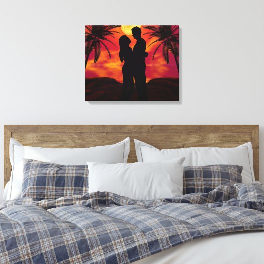 Romantic Wrapped Canvas Afdruk (Insitu (Slaapkamer))