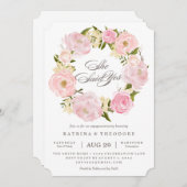 Romantic Wreate zei dat ze Verloving uitnodigen Kaart (Voorkant / Achterkant)