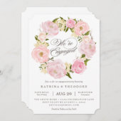 Romantic Wreath Engagement Party Kaart (Voorkant / Achterkant)