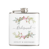 Romantic Wreath in Pink for Bridesmaids Heupfles (Voorkant)