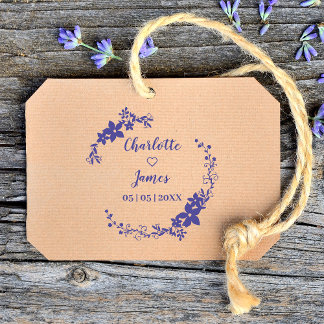 Romantic Wreath Names and Dates for Wedding Rubberstempel