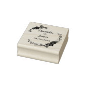 Romantic Wreath Names and Dates for Wedding Rubberstempel (Stempel)