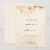 Romantic Yellow and Green Floral Yellow Wedding Kaart (Voorkant / Achterkant)