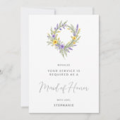Romantic Yellow Lavender Wreath Maid of Honor (Voorkant)
