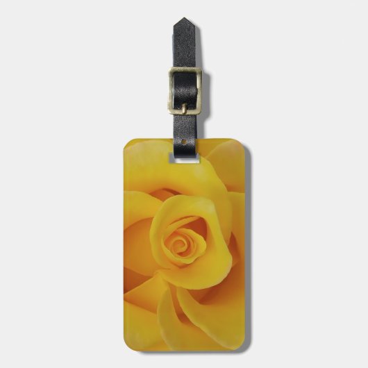 Romantic Yellow Rose Petals Bagagelabel (Voorkant verticaal)