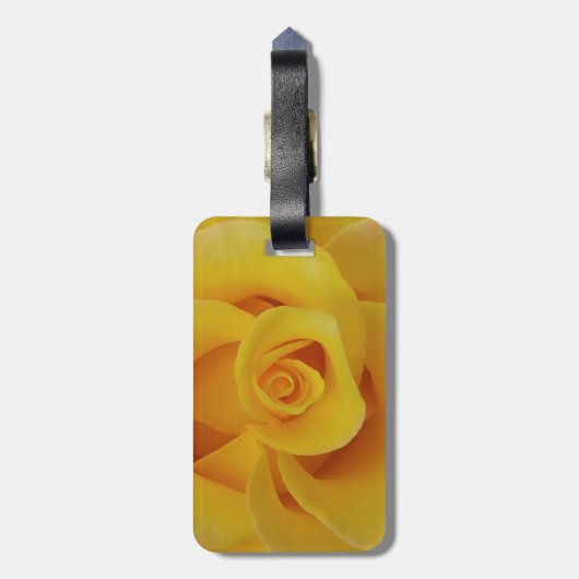 Romantic Yellow Rose Petals Bagagelabel (Achterkant verticaal)