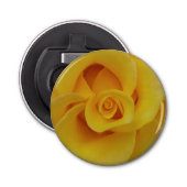 Romantic Yellow Rose Petals Button Flesopener (Voorkant)