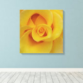 Romantic Yellow Rose Petals Canvas Afdruk (Insitu (Houten vloer))