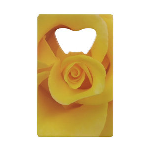 Romantic Yellow Rose Petals Creditkaart Flessenopener
