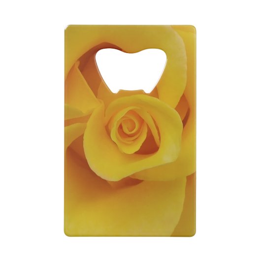 Romantic Yellow Rose Petals Creditkaart Flessenopener (Voorkant)